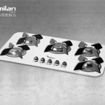 میلان گاز پنج شعله G307 شیشه سفید-بازرگانی110