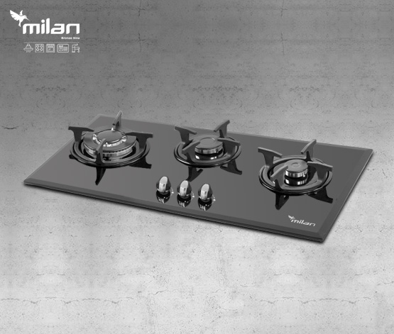 اجاق گاز شیشه ای میلان