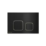 شودر کلید فلاش توکار مربع مشکی کروم (رن)