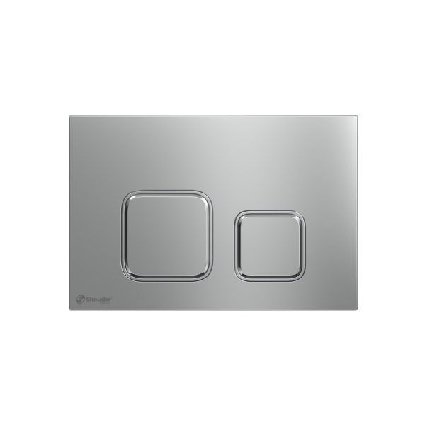 شودر کلید فلاش توکار مربع کروم مات (رن)