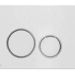 شودر کلید فلاش توکار گرد کروم مات (نیس)