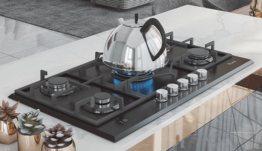 اجاق گاز صفحه ای شیشه ای