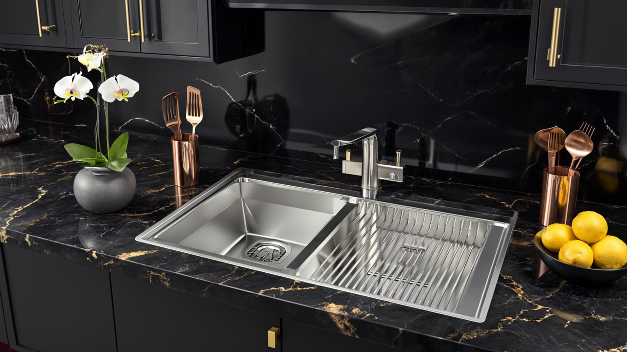 سینک استیل و گرانیتی