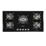 گاز 5 شعله شیشه ای کد IGT502 میکس پلاس