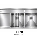 سینک RS320DT-R باکسی دریتون (دو لگن سینی دار 120CMراست)