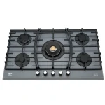 مستر پلاس گاز پنج شعله شیشه ای G239B طوسی